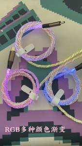 Lighting Type C Charges Cable 66W Quick Charges Reinforced Braided Cord with 1m Length for Smartphones Electronics