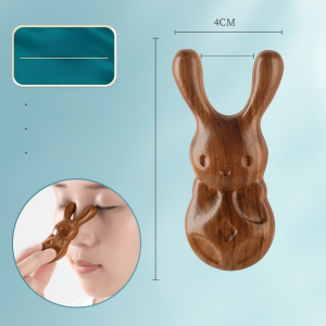 Bunny Meridian Massage Comb Head Sandalwood Double Chin Farewell Beautiful Nose Big Tooth Comb