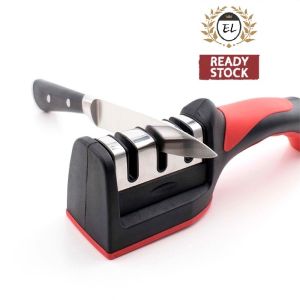 3-Stages Knife Sharpener Alat Pengasah Pisau Kitchen Easy Polish Knife Stone