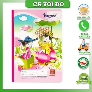 Vở 4 ô ly chống lóa trạng nguyên hồng hà - vở chính hãng hàng loại 1 - mã 0555