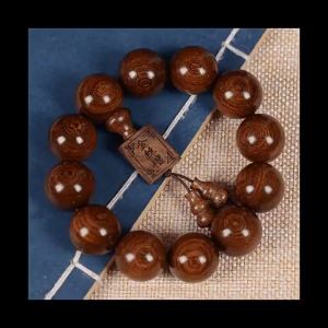 New product Authentic golden sandalwood bracelet sandalwood cultural ornaments prayer beads Buddhist beads ethnic style jewelry wooden bead accessories wholesale