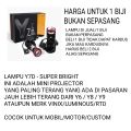 LAMPU LED MINI PROJECTOR PROJIE H4 Y7D SUPER BRIGHT MOBIL MOTOR. 