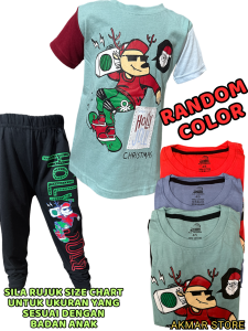 BAJU TIDUR BUDAK LELAKI DAN PEREMPUAN PLAYSET BUDAK LELAKI DAN PEREMPUAN SIZE 2-8 100% COTTON BAJU SIANG BUDAK A-Z