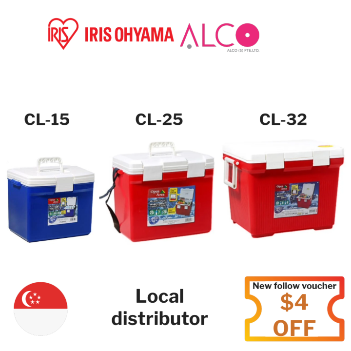 IRIS OHYAMA JAPAN Portable Cooler Box, Camping Box, Fishing Box, 15L ...