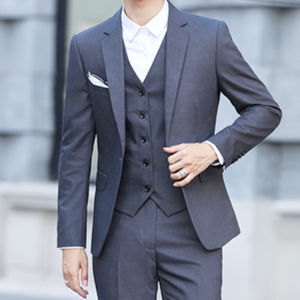 Men’s 3pcs slim fit suit Men’s Blazer Business Outerwear Jacket Exquisite Workmanship