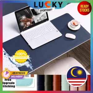 Stitched Large Leather Mousepad Keyboard Mat Mouse pad Gaming with Anti-slip Suede Backing Smooth Mouse Pad