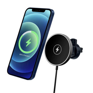 Magnetic car phone holder vehicle wireless charger for  14 Pro Max induction charging cradle stand maxsafe