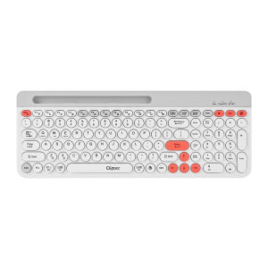 Cliptec RZK531 Dual Mode Rechargeable Wireless Multimedia Keyboard with Phone Slot (DualConn 2)