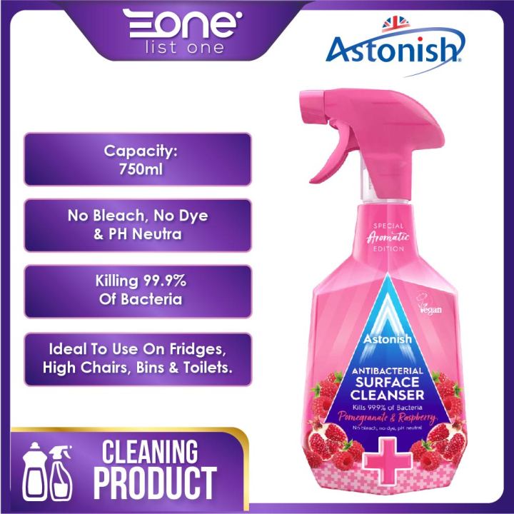 Astonish 750ml Antibacterial Surface Cleanser Pomegranate & Raspberry
