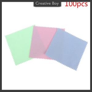 [Creative] 8x8cm Color Cleaning Polishing Cloth Soft Clean Wipe Cloth Of Jewelry Tools*100