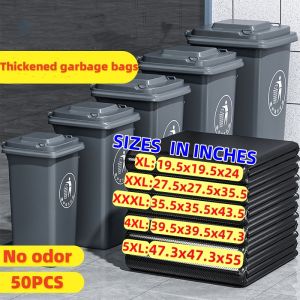 50pcs Garbage Bag Black Thick Disposable Plastic Trash Bag (XL XXL XXXL 4XL 5XL) High Quality