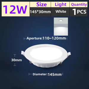 6W 9W 12W Ultra Thin LED Ceiling Light Pin Light Panel Lights 3 Colors 3500K/4000K/6500K Selectable LED Recessed Downlight for Living room Bedroom Bathroom Office