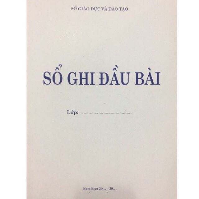 Sổ Ghi Đầu Bài Cấp 2,3 ( 19 Tuần )