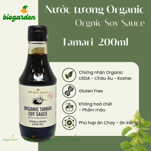 Nước tương hữu cơ Tamari 200ml PBFarm - Ăn Chay - Ăn kiêng - Ăn thực dưỡng - BioGarden