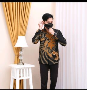 Kemeja batik kekinian slimfit kemeja batik pria lengan panjang original batik solo