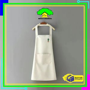 MI-C1353 Celemek Masak Karakter Anti Air Saku Handphone Apron Dapur Chef Barista Tebal / Apron