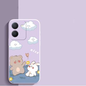 Case for VIVO Y36 4G vivo y27s VIVO Y36 5g 2023 phone casing Softcase Liquid Silicone Protector shockproof Cover new design aesthetic with Lanyard for girl YTSTXX01