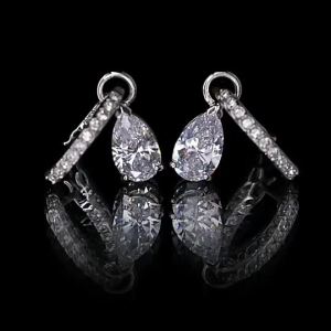 24R Swarovski Original ATTRACT Earrings Women Diamond Earrings Luxury Earrings Silver Earrings Dangle Earrings Birthday Gift Crystal Earrings Jewelry Dangle Earrings