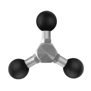 Portable 1inch 25.4mm Triple Rubber Ball Head Mounting Arm Extension Adapters Motorcycle Handlebars For Photography