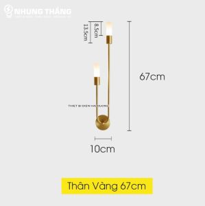Đèn Tường Dài Decor DT-1067 - Chụp Thủy Tinh - Tô Điểm Thêm Vẻ Đẹp Cho Ngôi Nhà - Decor Vintage - Bảo Hành 1 Năm - CÓ VIDEO