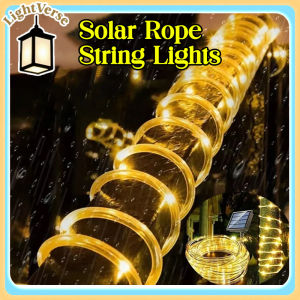 Solar LED String Lights Outdoor Waterproof 7-32M Tube Rope Lights for Garden Fence Christmas Decor