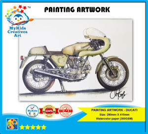 PAINTING DUCATI MOTOBIKE PREMIUM QUALITY PRINTING ARTWORK