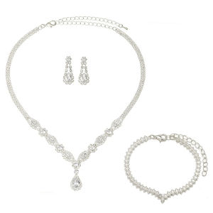 Minwen Womens Fashion Claw Chain Cutout Necklace Earrings Jewelry Set Bridal Jewelry Jewelry Wedding Party Holiday Gift