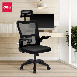 Deli เก้าอี้ทํางาน เก้าอี้สํานกงาน เก้าอี้สํานักงาน เก้าอี้ รวมพนักพิงศีรษะ ผ้าตาข่าย พนักพิงหลังปรับระดับ เก้าอี้รองรับสรีระ office chair