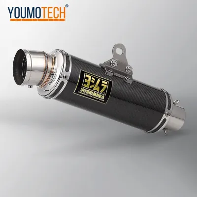 Motorcycle Exhaust Systems Muffler Tube Pipe Canister Tail PIPE Escap Exhaust Tailpipe with Silencer Carbon Fiber Yoshimura GP For Honda CT125 Monkey125 Super Cub GROM 125 CC110 cross cub110 Yamaha R15 Y15ZR Raider 150fi CT110 etc