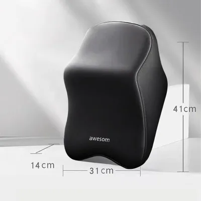 Memory Foam Lumbar Support Pillow - Orthopedic Car Seat with Cooling Gel for Office Chair Gaming Seat Back Pain Relief Car Driving