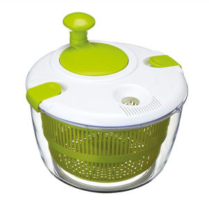 Kitchen Salad Spinner Large 5L Capacity - Manual Lettuce Spinner With Secure Lid Lock & Rotary Handle.