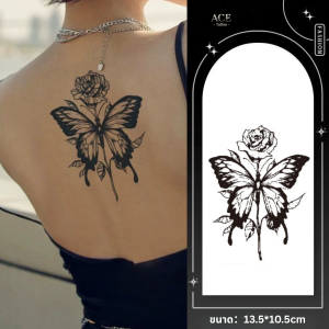 ACE แทททู รอยสักอยู่ได้นาน 2 สัปดาห์ มีของแจกฟรี กันน้ำกันเหงื่อ ผีเสื้อสักแขน สักข้อมือ สักขา Magic TATTOO