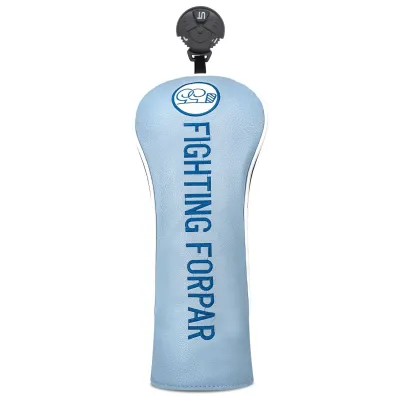 Fighting Forpar Embroidery Golf Wood Head Covers Premium PU Driver Fairway Hybrid Headcover