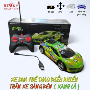 Xe đua thể thao THUNDER 16 thân xe sáng đèn Xe điều khiển có sạc cho trẻ em