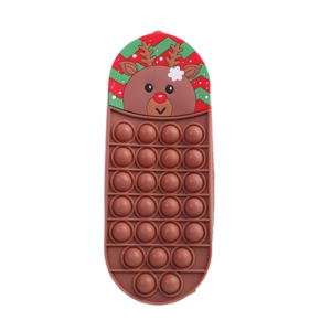 TOOCOLOR Cartoon Christmas Pencil Bag Creative Large Capacity Bubble Pen Bag Multifunctional Silicone Stationery Storage Case School Supplies