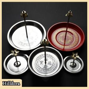 [Hilldora] Dụng cụ đốt nhang bằng thép chảy ngược đĩa CuộN gỗ đàn hương