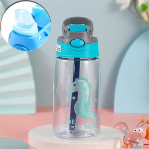 Duckbill Cup Cute Bottle Water 480ML with Straw for Kid Interesting Design Outdoor Water Cup Portable Strap Water Cup