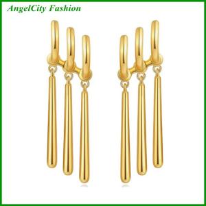 AngelCity Fashion Store 1Pair One Piece Zoro Anime Earrings Women Men Cosplay Earrings Jewelry Fashion Triple Earring Dangle Long Earing