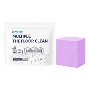 Jakehoe Multi-Effect Floor Cleaning Tablets (Purple 60 Tablets) Daily Household Removal Floor Stains Brightening Cleaning Tablets