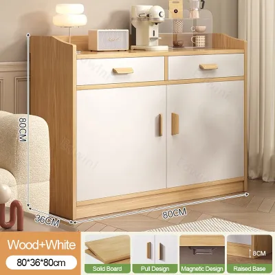 60/90/120CM Kitchen Cabinet Multifunctional Side Cabinet Sideboard Storage Cabinet Oven Microwave Shelf