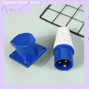 [Toplans]💖[HOT SALE]🎈🎈 220V 16A 3 Pin Industrial Waterproof Plugs Socket Male Female Connector IP44 2P For Caravan Motorhome Trailer Truck Yacht