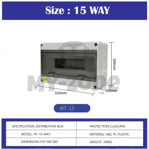 ip65 waterproof distribution box circuit breaker 3ways 5ways 8ways 12ways 15ways 18ways 24ways