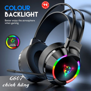 Tai nghe chơi game chụp tai Gaming chính hãng G607 Có Mic Có Đèn RGB/ LED Cho Máy Tính/ PC/ Laptop chống ồn