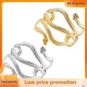✨QK shop✨ Open Snake Upper Arm Bangle Bracelet Adjustable Arm Cuff Bangle Bracelets for Women Fashion Jewelry