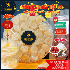 100Gr Yến Viên Baby Nguyên Chất Tiện Lợi - Quà Tặng Táo Đỏ + Đường Phèn + Hạt Chia - Yến Xứ Nẫu