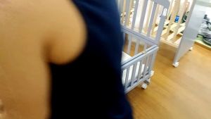 Moon baby Wooden Crib Multifunctional Co-Sleeper Rocking Playpen Toddler Desk Storage