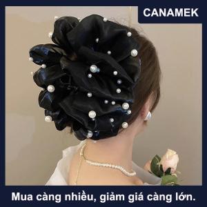 【CANAMEK】 Mùa Hè Ngọt Ngào Nhiều Lớp Lưới Vải Tuyn Lớn Bow Tóc Claw Clip Cho Phụ Nữ Thanh Lịch Bowknot Đuôi Ngựa Clip Mới Phụ Kiện Mũ