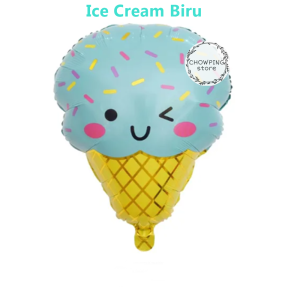 Balon Foil Happy Birthday Ice Cream Candy Permen Jumbo