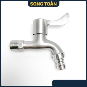 Vòi Inox 304 Vòi Hồ Xả Nước Inox 304 Tay Vuông Phi 21