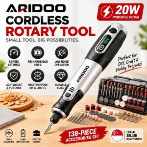 Cordless Electric Engraver Rotary Tool 8 Speed Adjustable Digital Display Mini Grinding Pen 138 Accessories Set